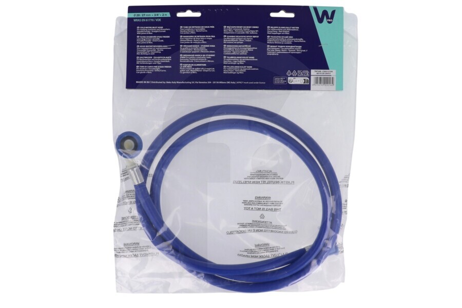 WPRO Lavastoviglie WPRO Tubo di carico (L 2 M 60 Bar acqua calda 25°C) 481953028933