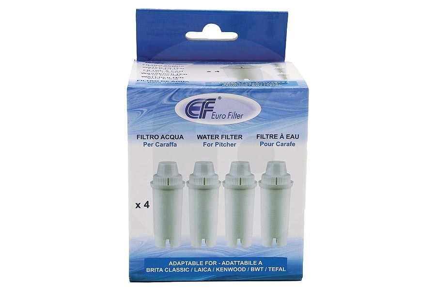 Alternatief Caraffa filtrante Eurofilter filtro acqua (cartuccia filtrante) anticalcare 4 pz. per caraffa filtrante per l'acqua Brita Classic e altre 205386