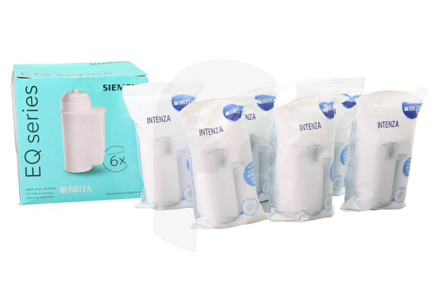 Siemens 17008809 TZ70063A Cafetera Filtro de agua serie EQ 6 piezas 312299 Cafetera apto para entre otros Bosch, Siemens, Neff