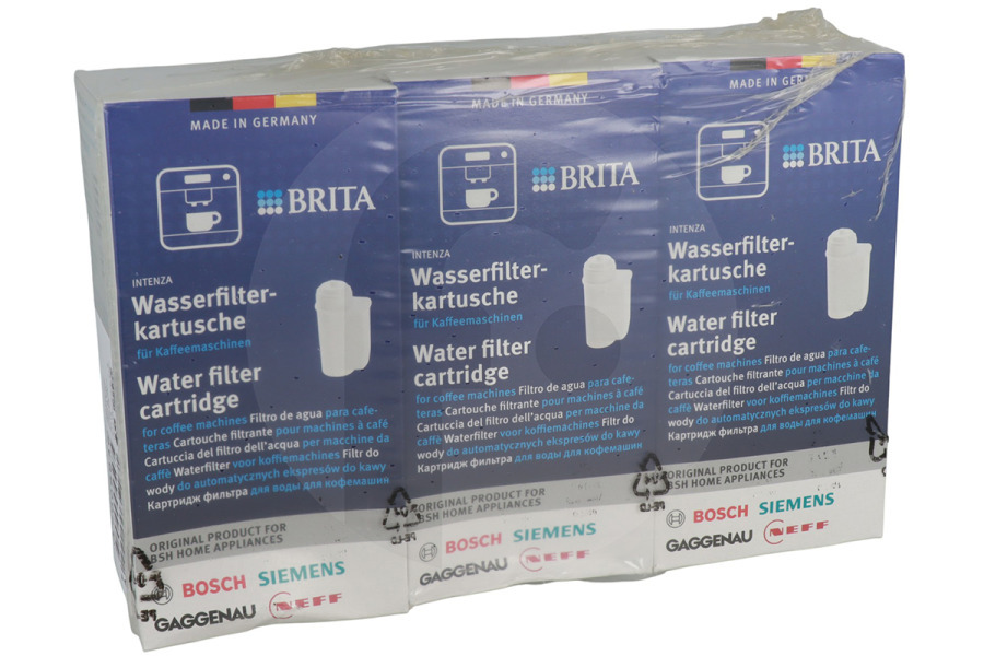 Brita TCZ7003 Cafetera Filtro de agua  Intenza, 3 unidades para cafetera  17008836 apto para entre otros Bosch, Siemens, Neff