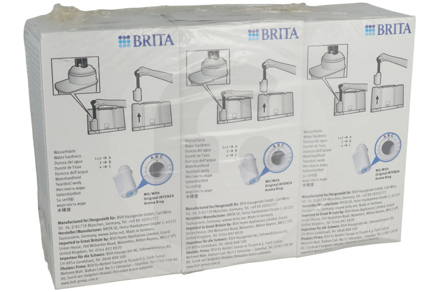 Brita Macchina del caffè TCZ7003 Filtro dell’acqua Brita Intenza, 3 pezzi per macchina da caffè Brita 17008836