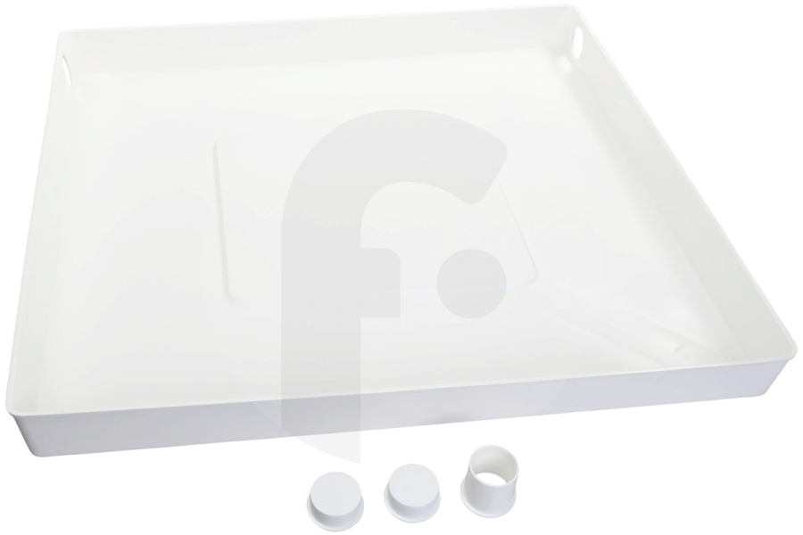 Bandeja anti-goteo con desagüe 650x650x60mm para lavadora y secadora 60100400