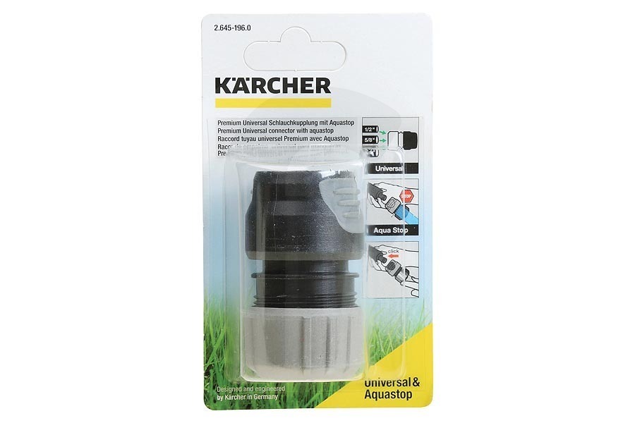 Karcher 26451960 Hidrolimpiadora Kärcher Premium Conector de manguera  Aquastop accesorios jardín 2.645-196.0 apto para entre otros uso universal