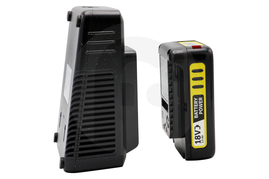 Karcher Tagliasiepi Kärcher kit batteria starter completo incl. batteria 18 V / 2,5 Ah 24450620, 2.445-062.0