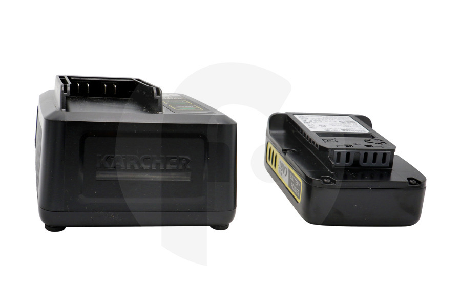 Karcher Tagliasiepi Kärcher kit batteria starter completo incl. batteria 18 V / 2,5 Ah 24450620, 2.445-062.0