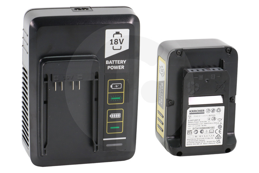 Karcher Kettensäge Kärcher Akku-Starterkit komplett inkl. 18 V / 5,0 Ah Akku 24450630, 2.445-063.0