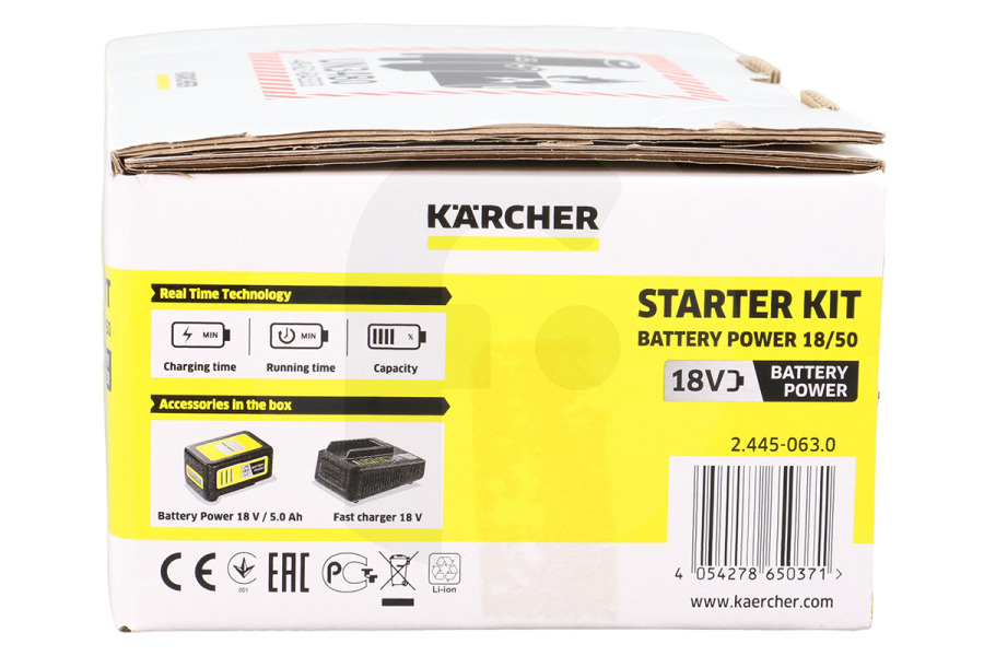 Karcher Kettensäge Kärcher Akku-Starterkit komplett inkl. 18 V / 5,0 Ah Akku 24450630, 2.445-063.0