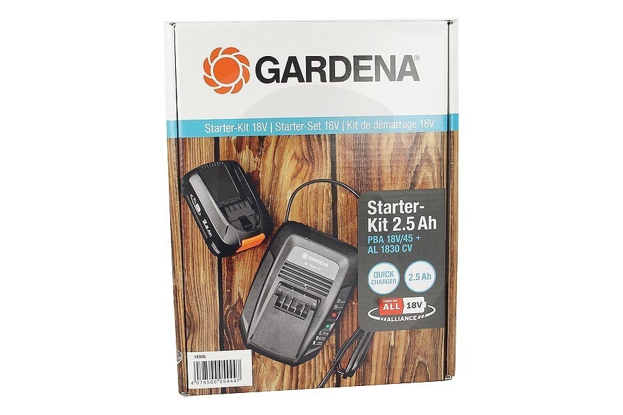 Gardena  Gardena starter kit batteria P4A QC+1x2,5Ah Power for All 14906-20