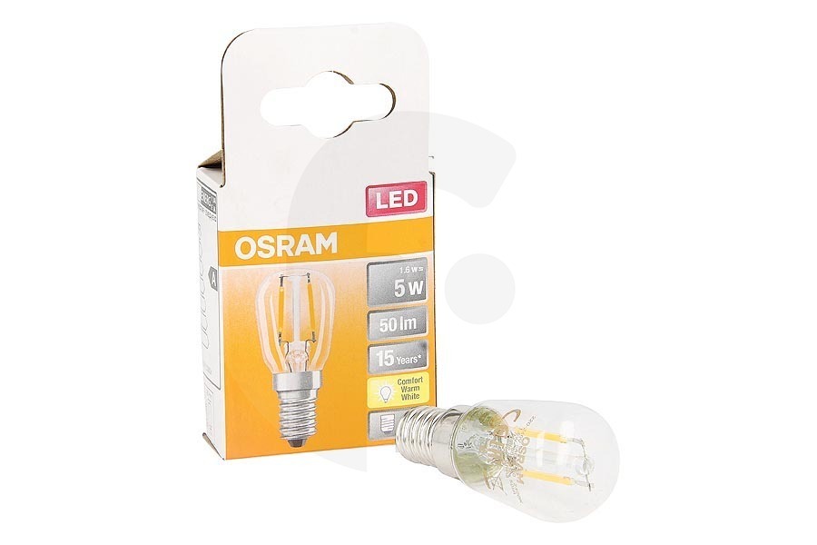 Osram 4058075432819 Frigorifero Lampada speciale per frigorifero T26 E14 1,6W adatto a tra cui 1,6 Watt, E14 50lm 2400K