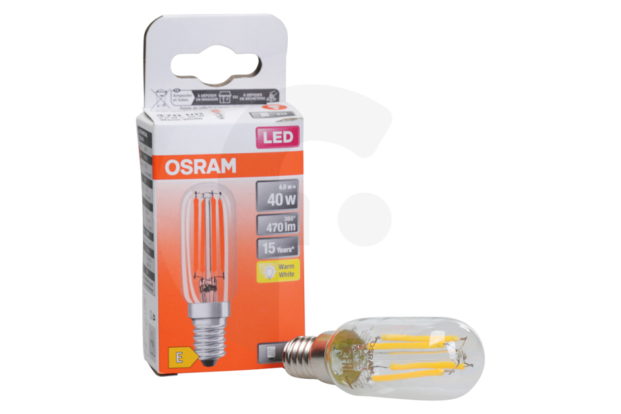 Osram 4058075432932 Frigorifero Lampada speciale per frigorifero LED T26 E14 4,2W adatto a tra cui 4,0 Watt, 2700K, 470lm
