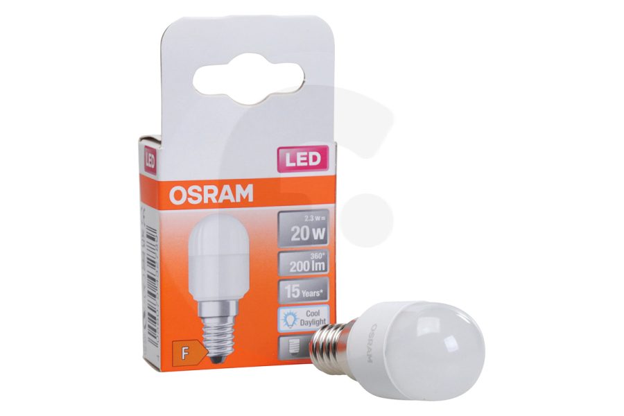 Osram 4058075432789 Frigorifero Lampada speciale per frigorifero LED T26 E14 6500K adatto a tra cui 2,3 Watt, 6500K, 200lm