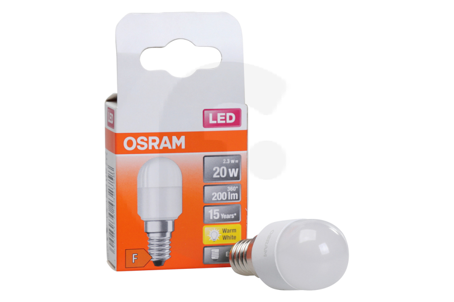 Osram 4058075432758 Frigorifero Lampada speciale per frigorifero LED T26 E14 2,3W adatto a tra cui 2,3 Watt, 2700K, 200lm