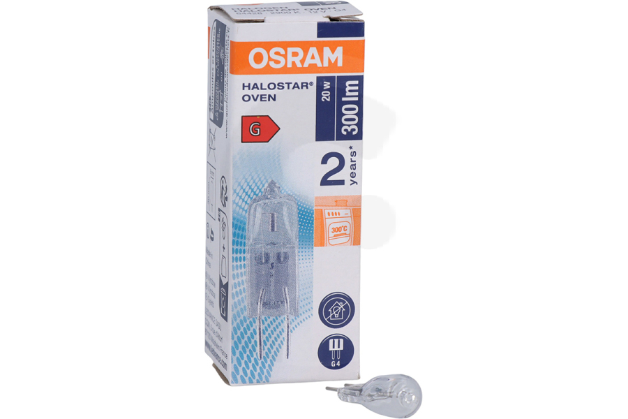 Osram lampadina alogena per forno-microonde 4050300308050 adatto a tra cui 20 Watt, 300lm 2900K G4