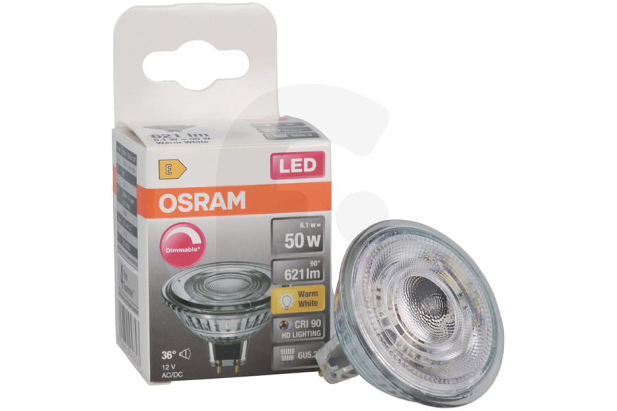 Osram 4099854456893 Cappa aspirante Osram LED Superstar MR16 GU5.3 6,1W Dimbaar adatto a tra cui 6,1 Watt, GU5.3 621lm 2700K