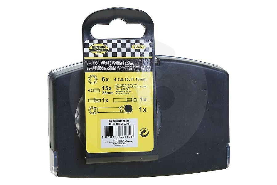 Benson  Benson Bit- und Steckschlüsselsatz 24-teilig 009275