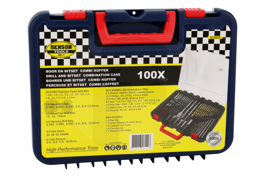 Benson  Benson Bohr- und Bitset 100-teilig + Koffer 012023