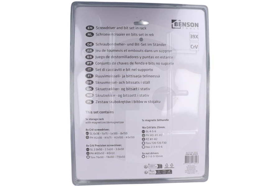 Benson  Benson Schraubendreher- und Bit-Set Werkzeug 015233