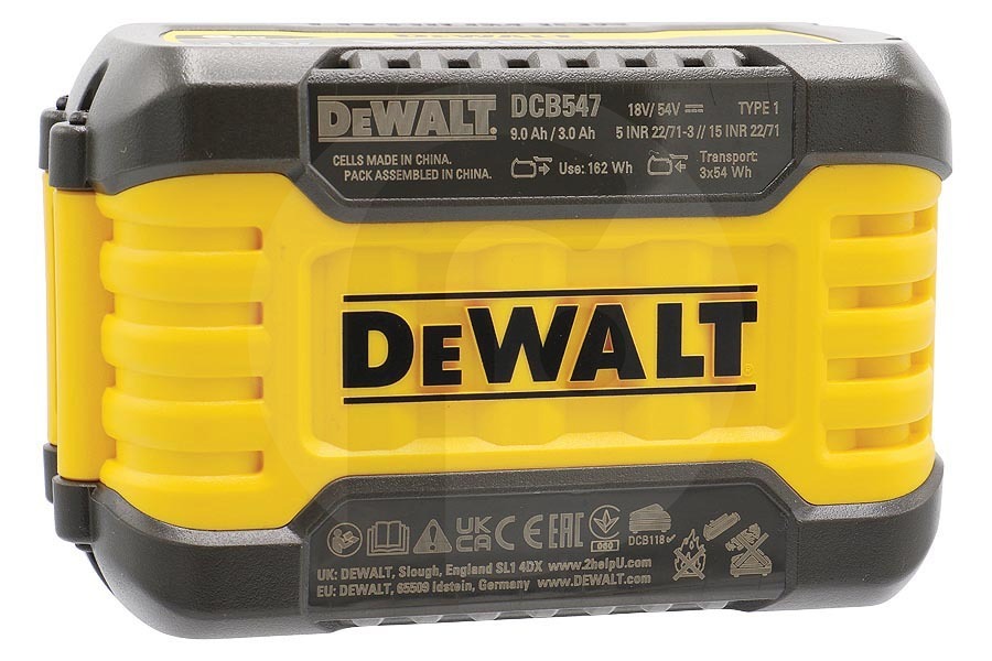 Dewalt Kettensäge DeWALT Akku (Batterie) Lithium-Ionen (3x18V) 54V DCB547 für verschiedene Geräte N491552