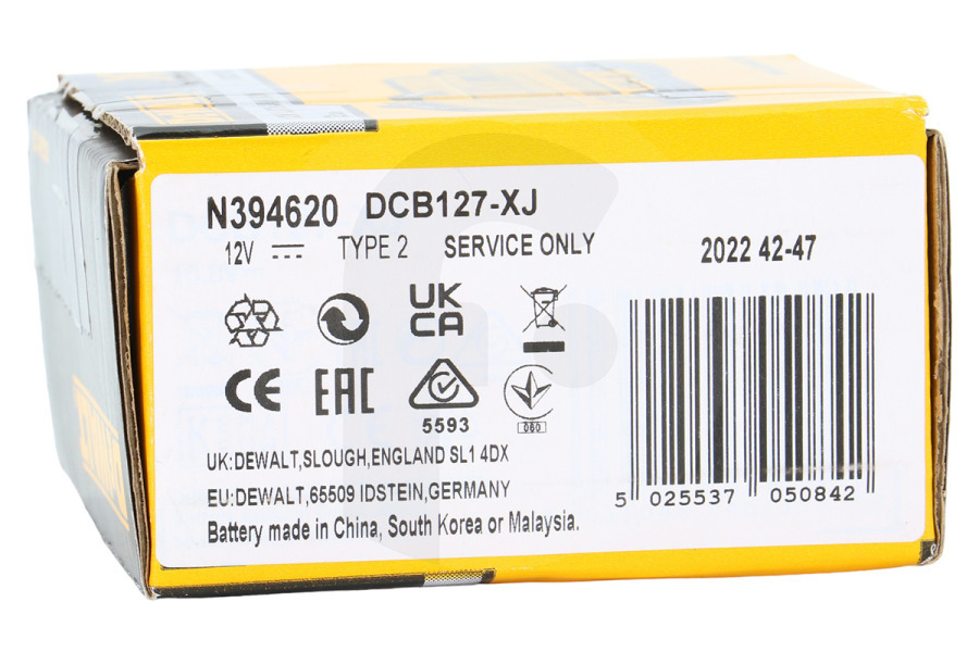 Dewalt Sega alternata Utensili elettrici Dewalt DCB127-XJ Batteria 12V N394620