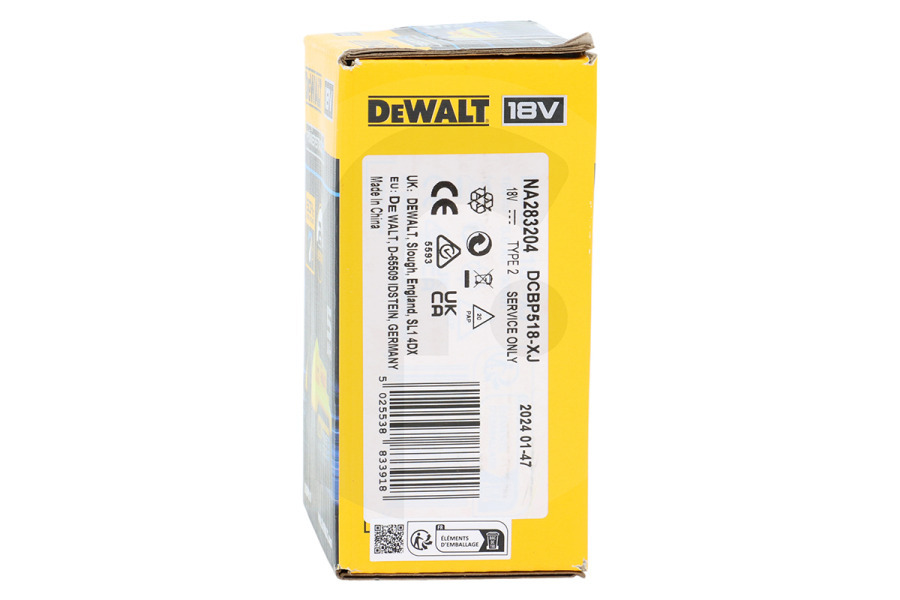 Dewalt Avvitatore ad impulsi Batteria Dewalt DCBP518-XJ 18 volt NA283204 vari elettrodomestici
