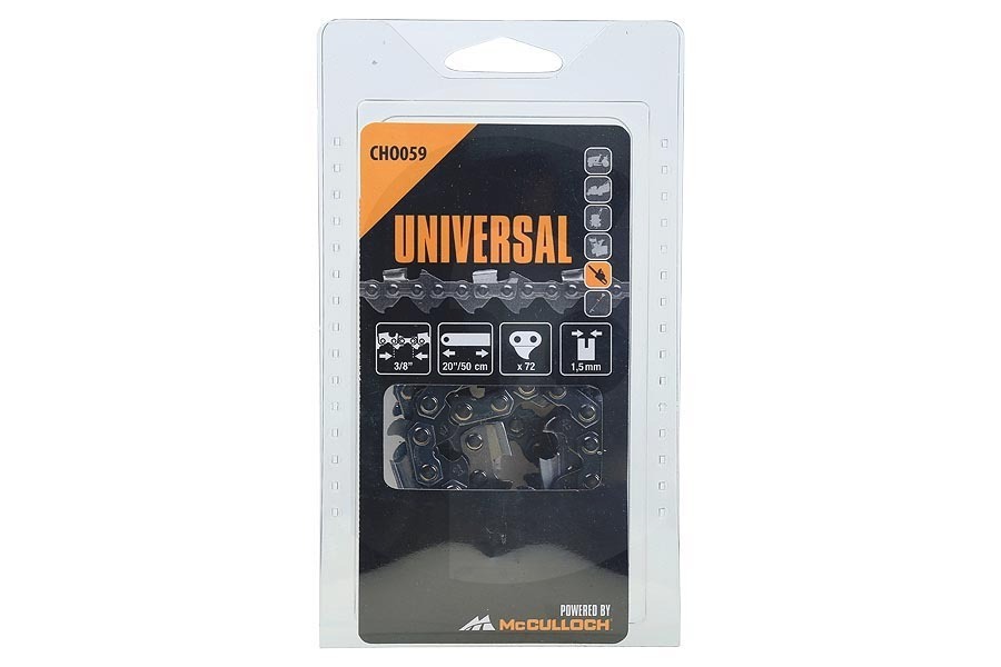 Universal 7391736020282 McCulloch catena universale da 20 pollici/50cm con 72 maglie motosega CHO059 adatto a tra cui McCulloch, socio