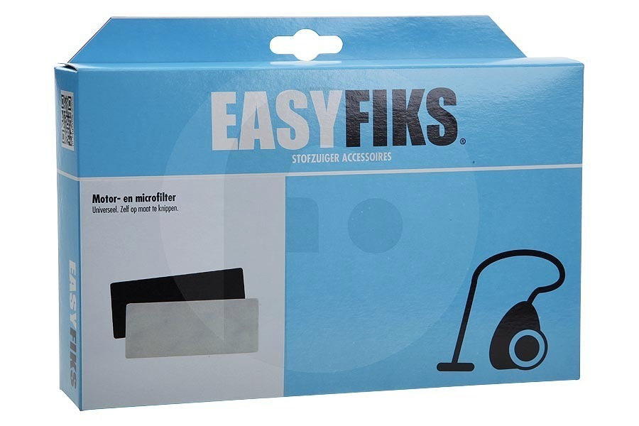 Easyfiks  Set di filtri universali con filtro motore e microfiltro (filtro di scarico) 125 x 200 mm può essere tagliato su misura aspirapolvere 