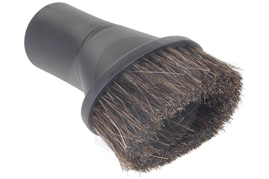 Universeel 1000222STUK Cepillo de cerdas universal (cepillo, boquilla para muebles, cepillo para muebles) ø 32mm con pelo de caballo negro aspiradora 1000222 apto para entre otros negro universales