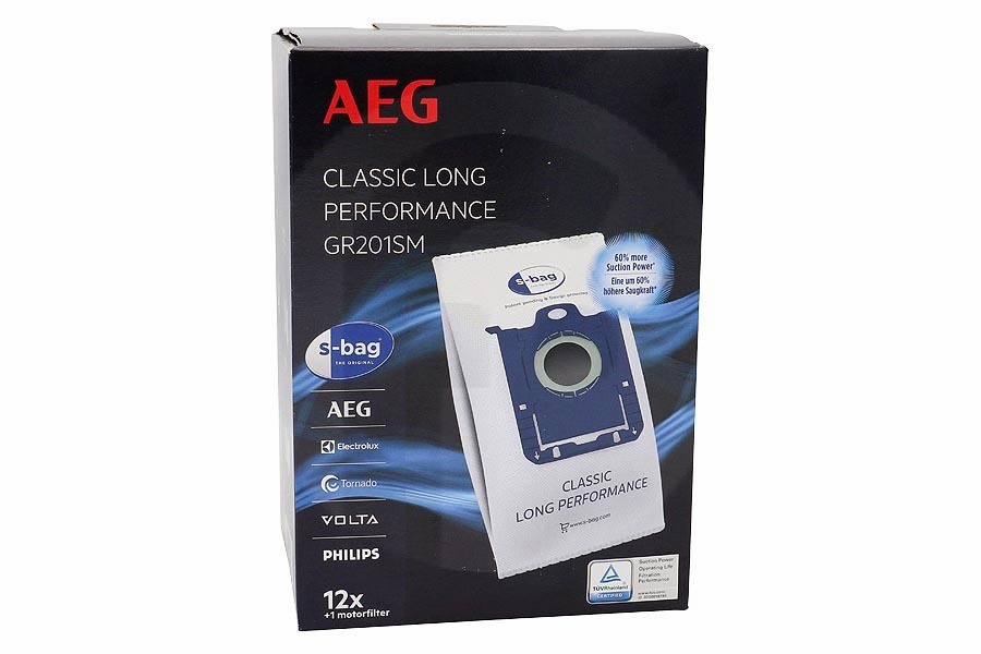 Electrolux 9001688242 Aspiradora GR201M s-bag clásico paquete de valor de alto rendimiento para aspiradora 9001669762 apto para entre otros Airmax, Oxygen +, Jetmaxx