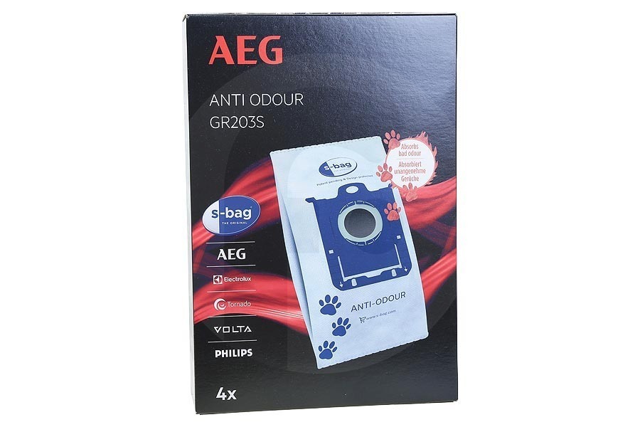 Electrolux 9001684753 Aspiradora AEG GR203 S-bag bolsas antiolor de alto rendimiento para aspiradora 9001660399 apto para entre otros Airmax, Oxygen +, Jetmaxx