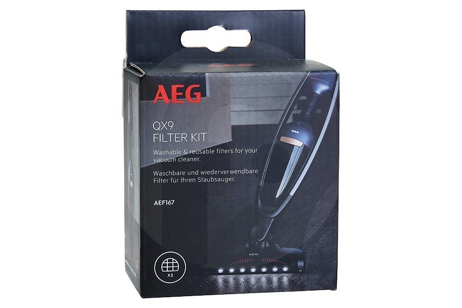 AEG Staubsauger AEG AEF167 QX9 Filter Kit Set mit 2 waschbaren Mikrofiltern Staubsauger 9009230930