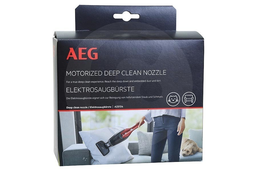 AEG Aspirapolvere Spazzola turbo manuale (bocchetta turbo, spazzola elettrica, ugello motorizzato) per aspirapolvere portatile nero per, tra gli altri AEG aspirapolvere 9009230625