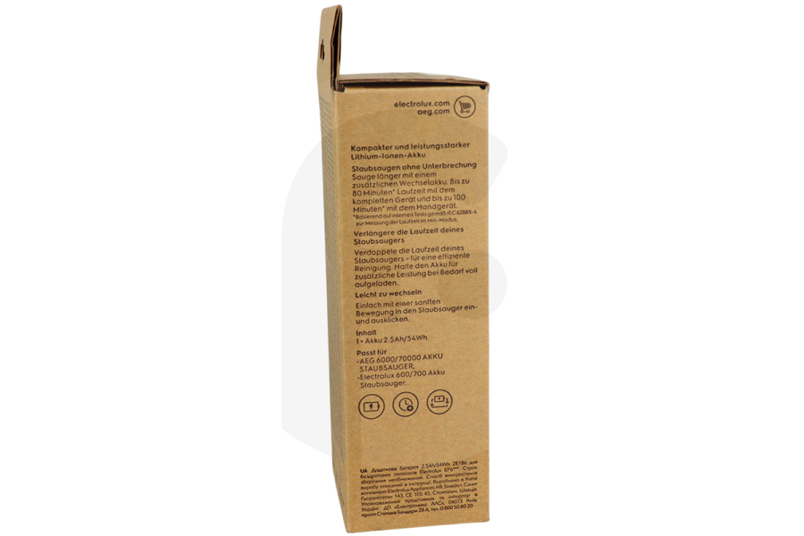 AEG Staubsauger AEG Akku Batterie 21,6V für Staubsauger ZE186, 9009237687