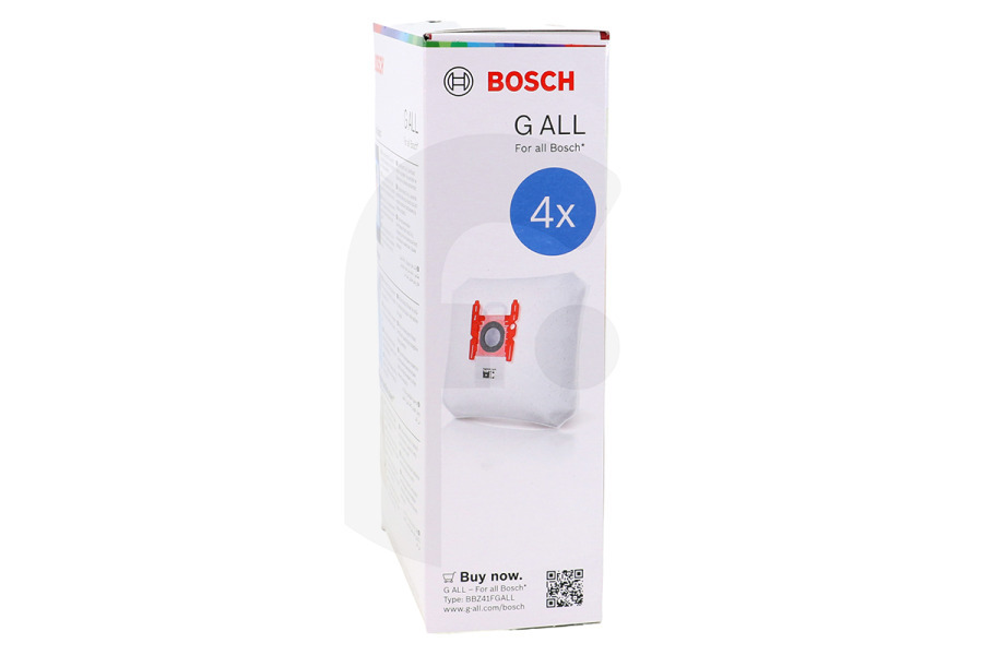 Bosch Aspirapolvere Sacchetti per aspirapolvere (sacchetti raccoglipolvere) 4 pezzi Tipo G per Bosch, Siemens e altri aspirapolvere 17003048