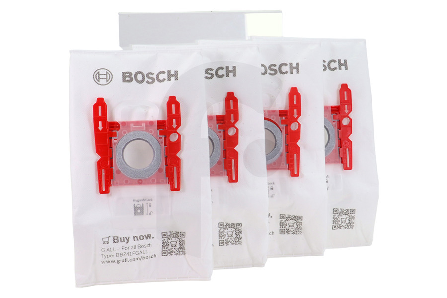 Bosch Aspirapolvere Sacchetti per aspirapolvere (sacchetti raccoglipolvere) 4 pezzi Tipo G per Bosch, Siemens e altri aspirapolvere 17003048