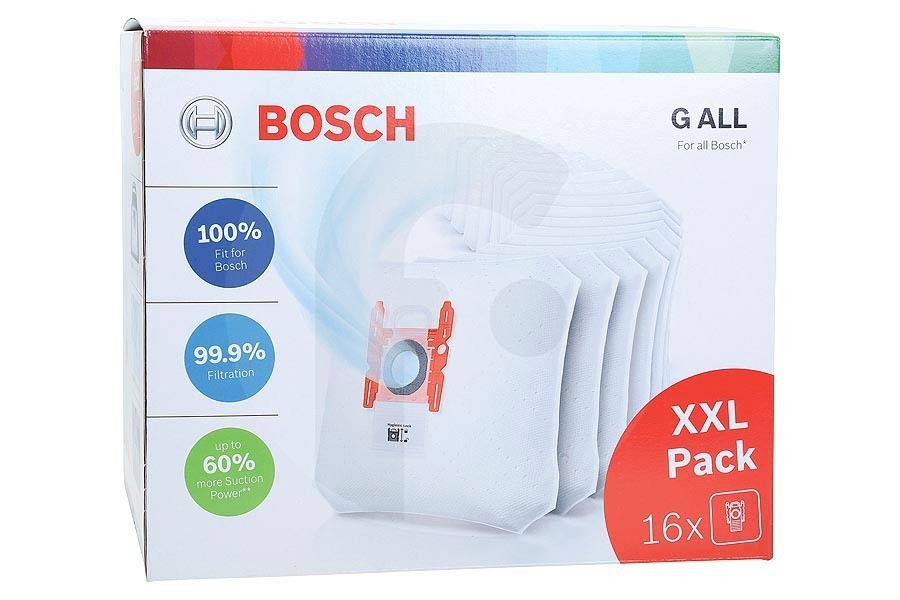 Bosch Aspiradora Bosch G ALL bolsas para aspiradora (bolsas para polvo) para Bosch, Siemens 17002095, BBZ16GALL apto para entre otros Todos los tipos de serie G