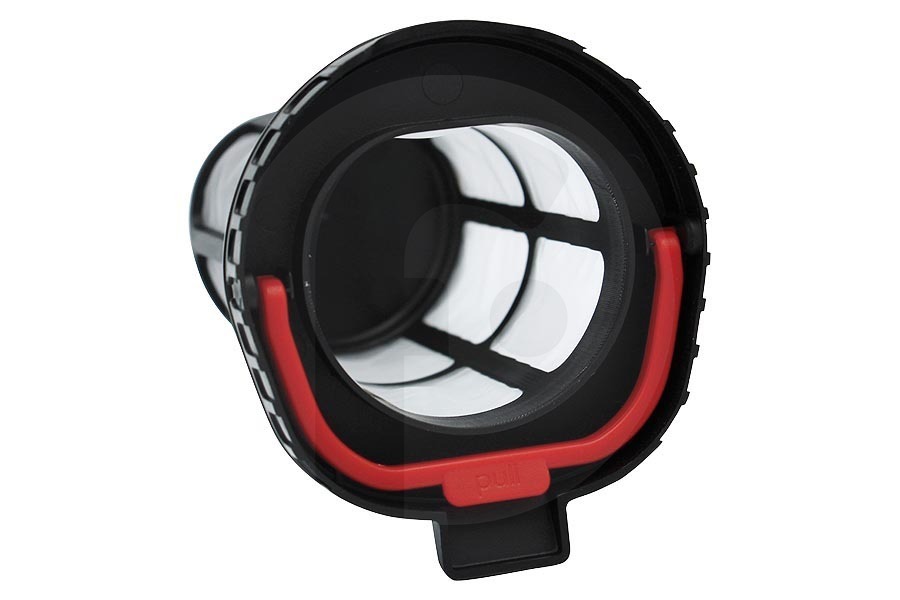 Bosch Aspirapolvere Parte esterna del filtro (supporto) nero/rosso per Bosch, Siemens e altri aspirapolvere senza fili 12026519