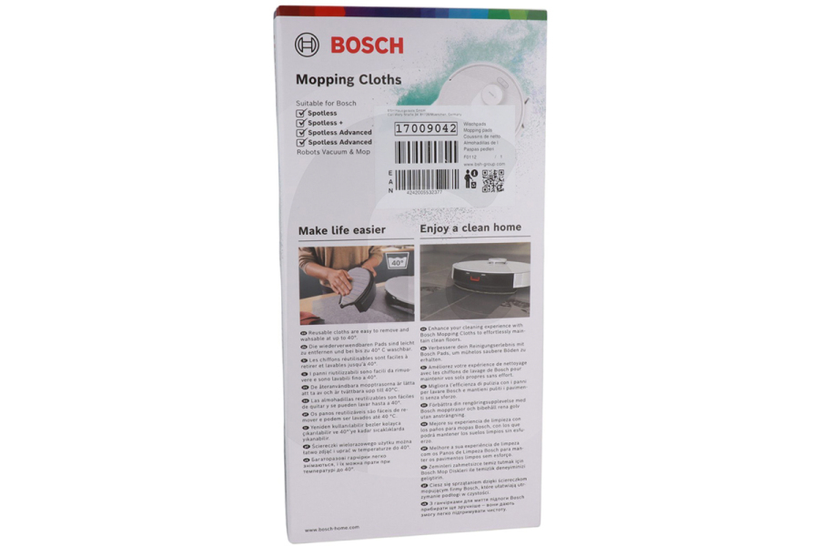 Bosch  Bosch accessorio mop Spotless per aspirapolvere 17009042, BHZRMP12