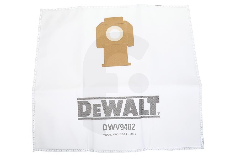 Dewalt Aspirapolvere DeWALT sacchetto per aspirapolvere (sacchetto raccoglipolvere) in microfibra per aspirapolvere multiuso (aspirapolvere industriale) 1004772-10, 100477210 adatto a tra cui DWV902L, DWV902M, DWV902MT