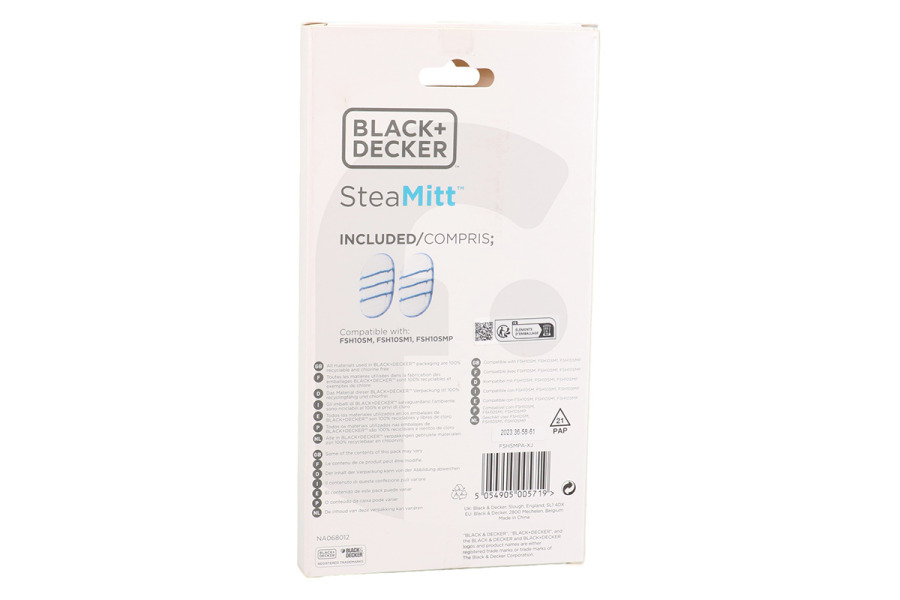 Black & Decker Pulitore a vapore e Scopa a vapore Pulitore a vapore Black & Decker SteaMitt Panno in microfibra FSHSMPA-XJ