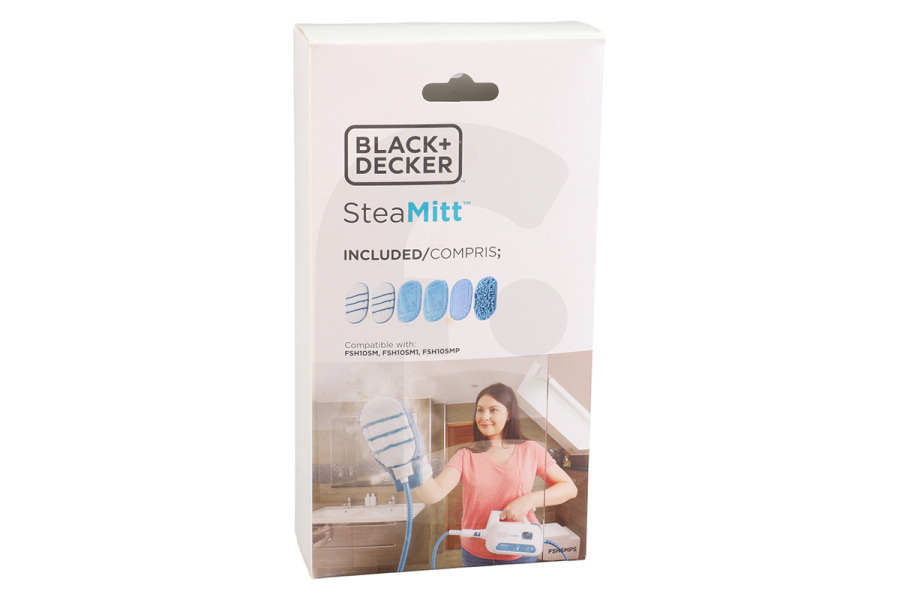 Black & Decker Pulitore a vapore e Scopa a vapore Set di panni Black & Decker SteaMitt FSHSMPS-XJ Pulitore a vapore