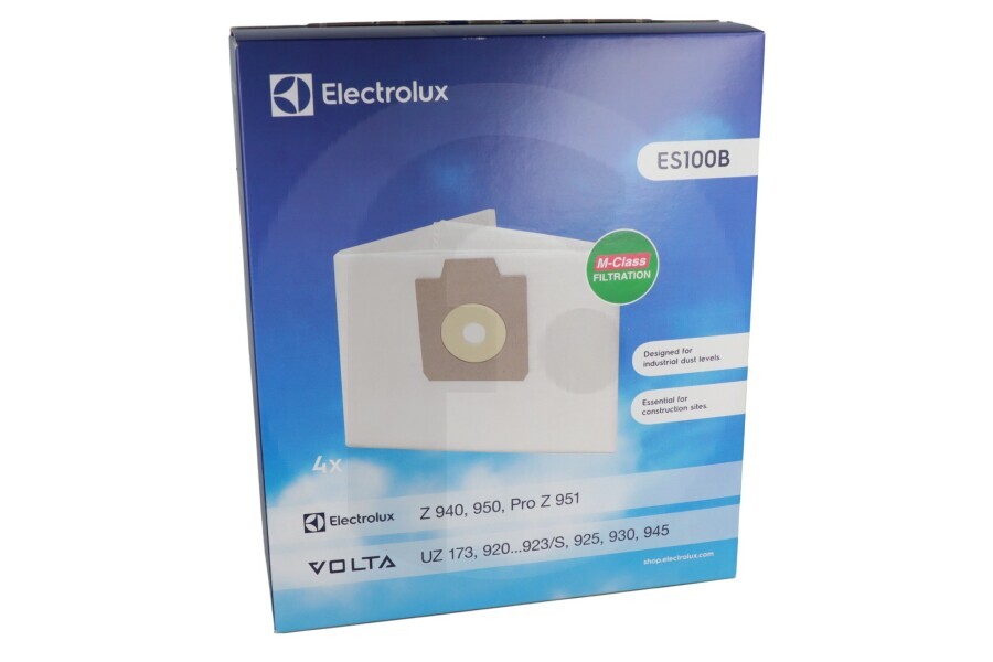Panasonic Aspiradora Bolsas de aspiradora (bolsas de polvo) 4 unidades para Electrolux y otros aspiradora 9009238073 apto para entre otros UZ920-925-930-945