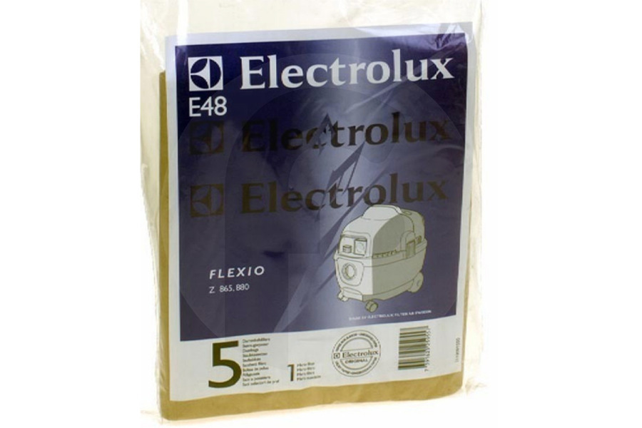 Tornado Aspirapolvere Electrolux E48 Flexio sacchetti di carta per aspirapolvere (sacchetti di polvere) 5 pezzi aspirapolvere multifunzione (aspirapolvere secco e umido, aspirapolvere industriale) 9090102915 adatto a tra cui Z865-Z880-Flexio