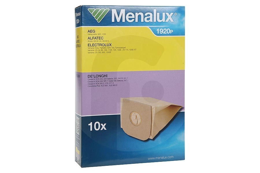 Electrolux Aspiradora Menalux 1920P bolsas de papel para aspiradora (bolsas para polvo) 10 piezas aspiradora 9001967299 apto para entre otros ZS120E-ZS120ET-ZS130E