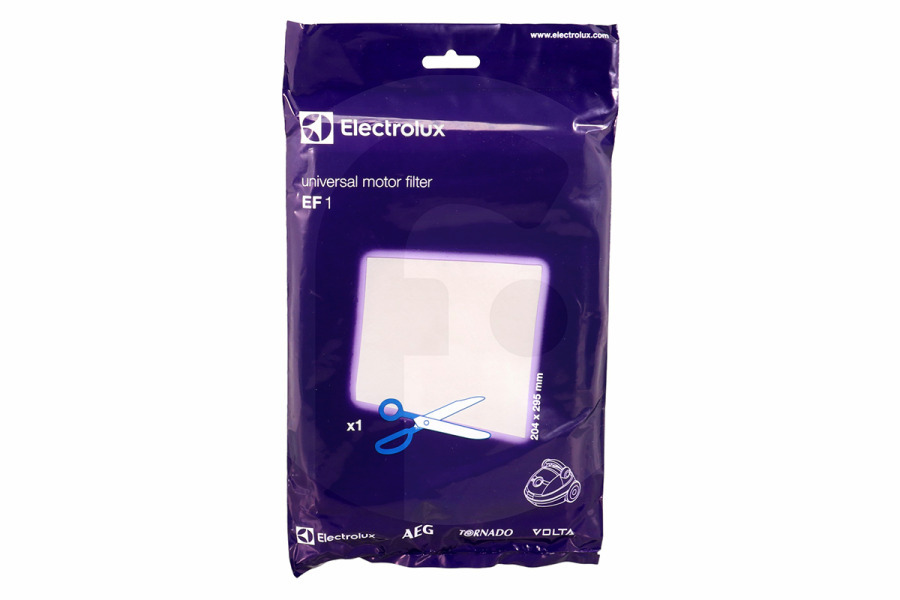 Zanussi Electrolux EF1 Aspiradora Filtro universal de motor (filtro) puede ser cortado a la medida 204x295mm aspiradora EF1 9000343120 apto para entre otros Z 350-350e