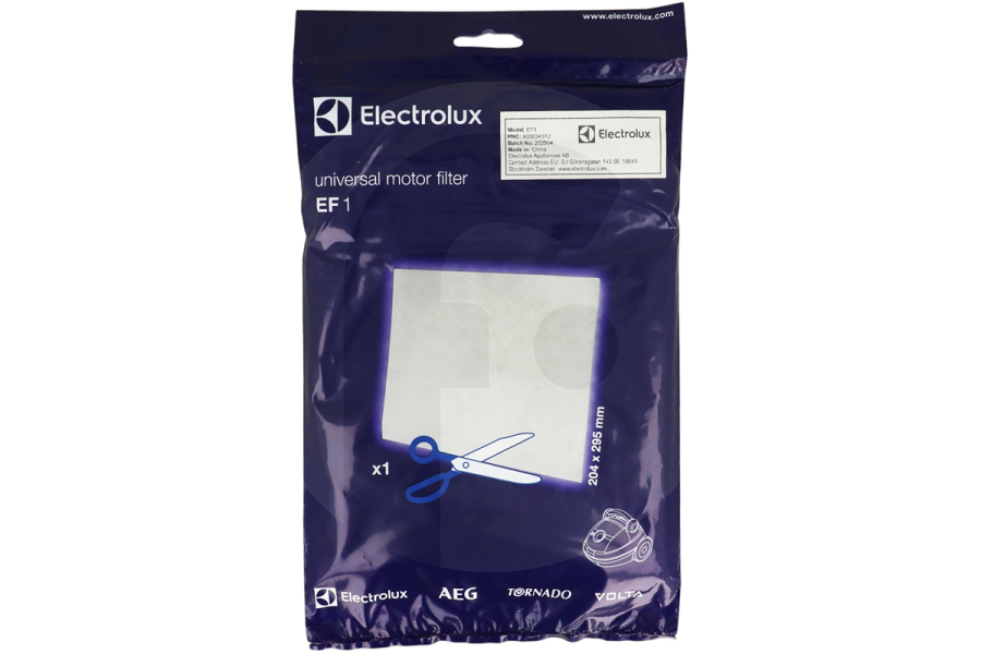 Migros Electrolux EF1 universal motor filter (filter) can be cut to size 204x295mm vacuum cleaner EF1 9000343120 compatible with i.a. Z 350-350e