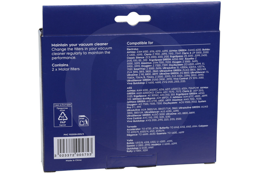 Electrolux Staubsauger Electrolux EF 54 Motorfilter (Filter) auf Maß zu schneiden 2 Stück Staubsauger EF54 9000843053