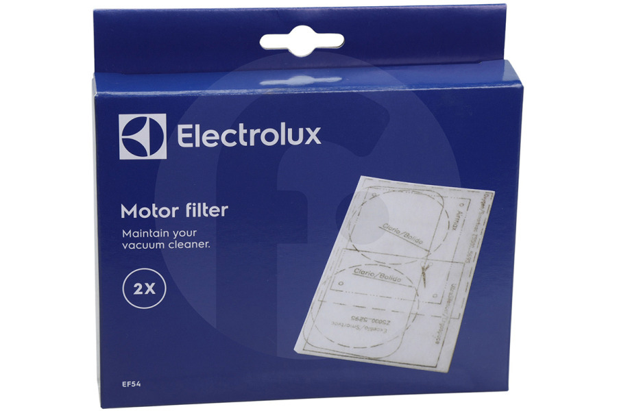Electrolux EF 54 Aspiradora Filtro de motor puede ser cortado a la medida, 2 piezas aspiradora EF54 9000843053 apto para entre otros Clario-Excellio-Oxígeno