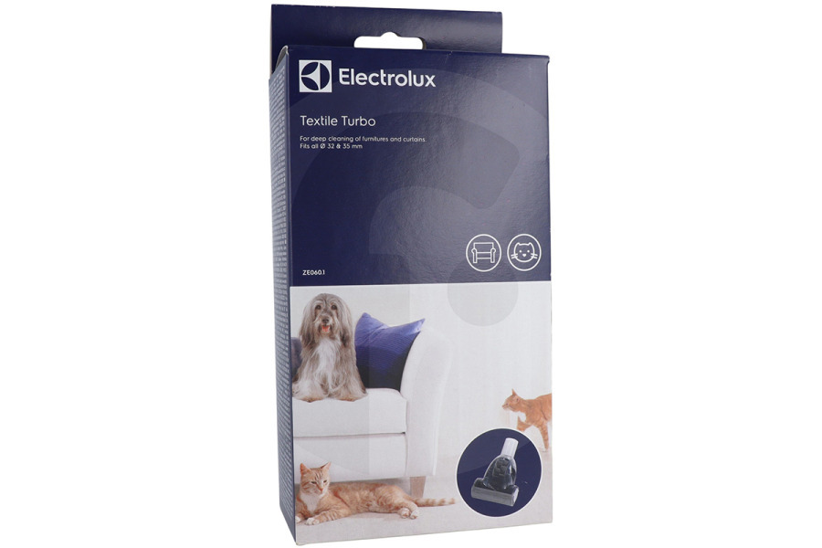 Electrolux Aspirapolvere Textile Turbo bocchetta per mobili mini turbo (spazzola per mobili) incl. adattatore ø 32 e 35 mm per, tra gli altri Electrolux aspirapolvere ZE060.1 9001661330
