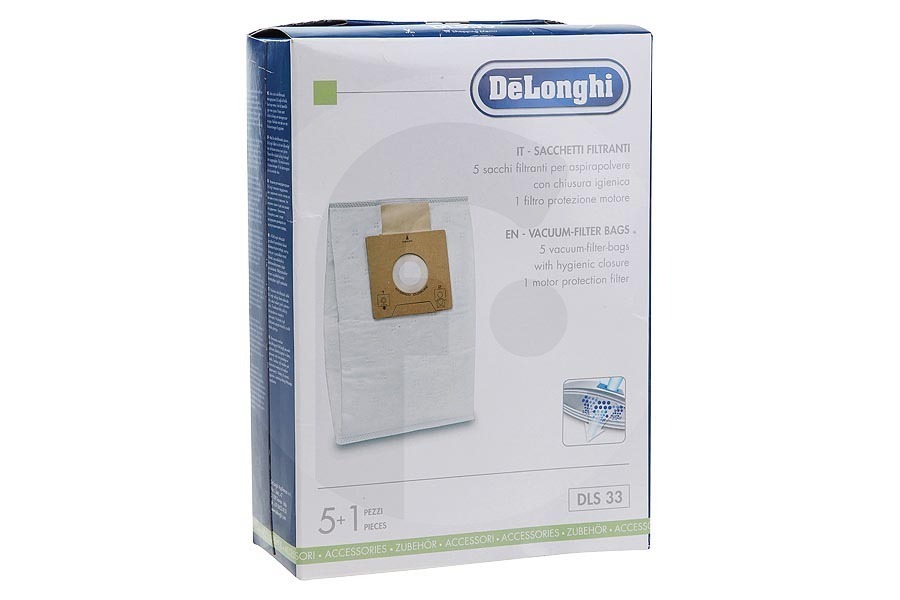 DeLonghi 5519110321 Aspirapolvere Sacchetti aspirapolvere DeLonghi DLS33 5519110541 adatto a tra cui Tipo DLS33