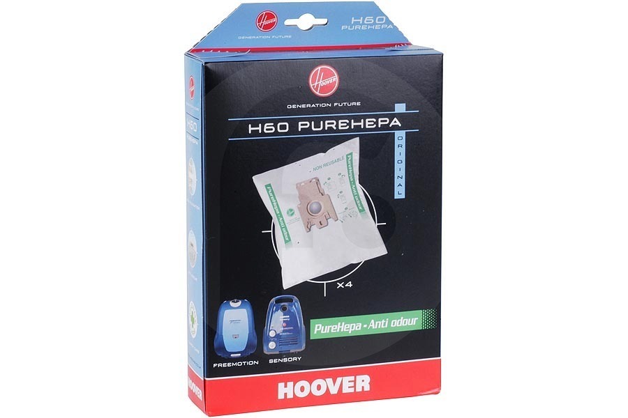 Panasonic 35600392 Aspiradora Hoover H60 Bolsar anti olor Aspiradora 9192402 apto para entre otros Telios Plus, sensorial, de movimiento libre, Silent Energía